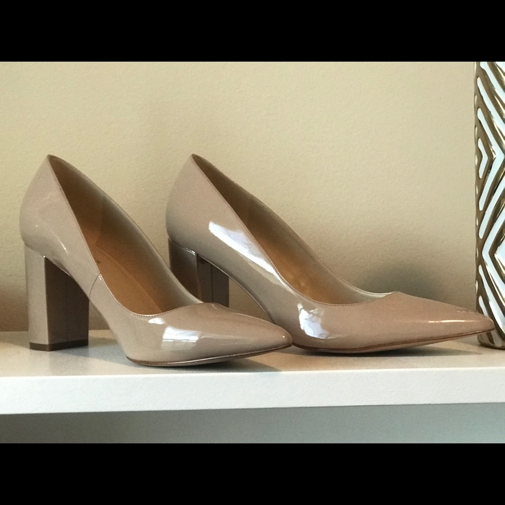 Marc Fisher Natural Patent Leather Pumps